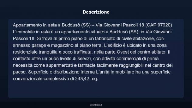 Immobile in asta di 243 m², box auto in vendita a Buddusò - Foto 3
