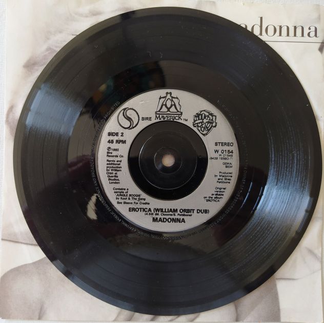 Madonna -Bad Girl (side 1) Erotica (side 2) -45 rpm-1992 e 1993 - Foto 4