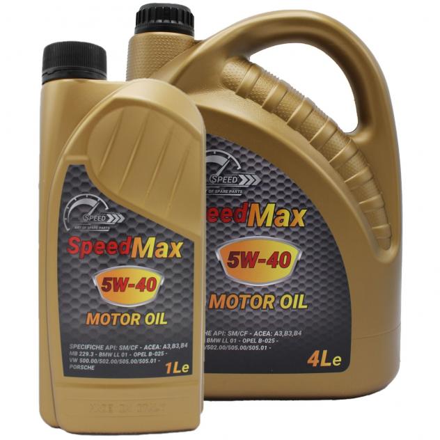 5 Litri Olio Motore Speed Max 5W40 Lubrificante Sintetico Multigrado
