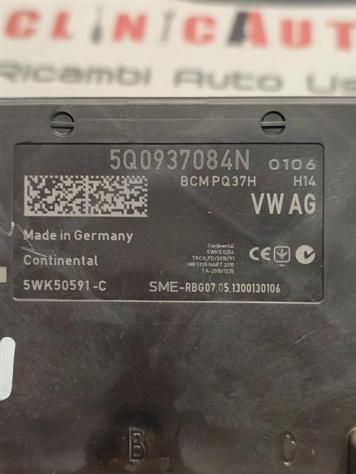 CENTRALINA BCM VOLKSWAGEN Golf 7 Berlina 5Q0937084N CLH diesel 1598 (12) - Foto 2