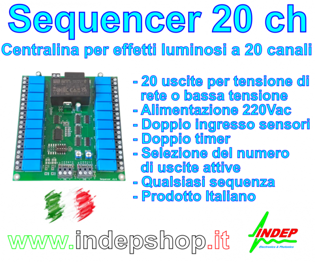 Luci scale - Sequencer 20 canali - Made in Italy - Foto 4