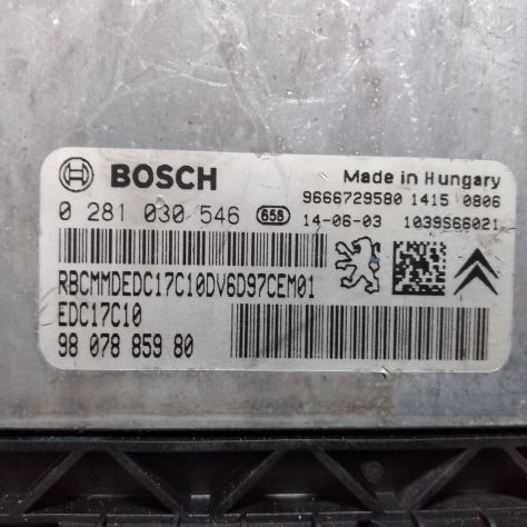 Centralina motore CITROEN PEUGEOT 1.6 HDI BOSCH 0 281 030 546, 0281030546, 98 07 - Foto 5
