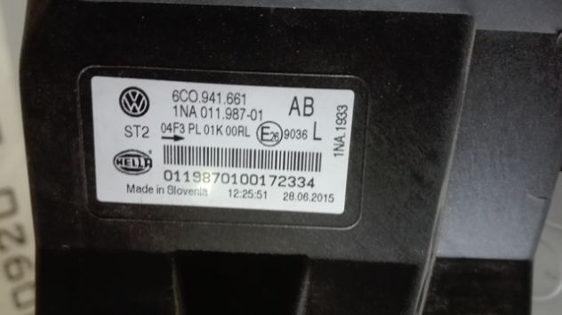 Fendinebbia anteriore SX Volkswagen Polo 6C del 2015 (6C0941661) - Foto 4