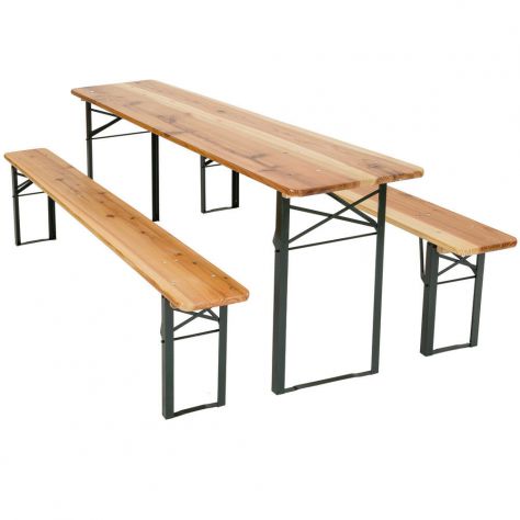 Set birreria tavolo e due panche 120X60cm h76cm