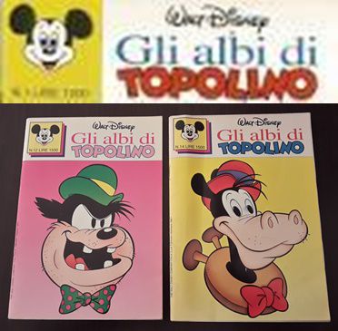 Gli albi di TOPOLINO, WALT DISNEY, N. 12 e N. 14, 1994.