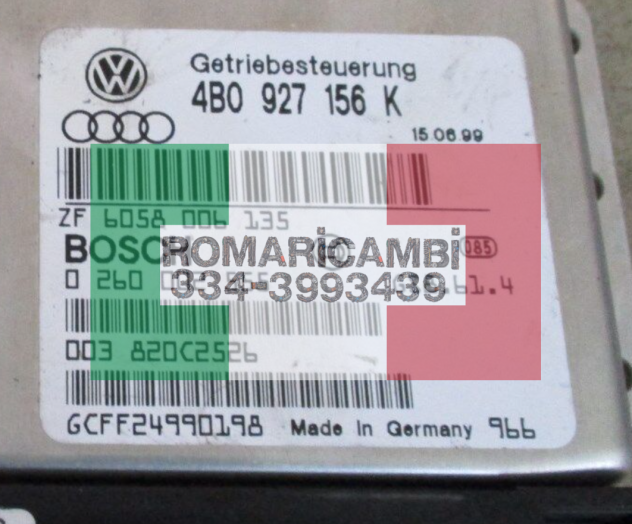 4B0927156K Audi A6 2.7 centralina cambio Euro 314