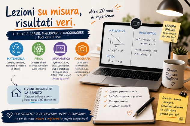 Dalla Scuola al Lavoro Lezioni di Matematica Fisica e Informatica