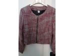 GIACCA TESSUTO BOUCLE’ ROSA/BIANCO