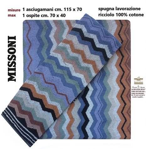 Set spugne MISSONI scatola 6 pezzi 3 asciugamani + 3 ospiti - Foto 3