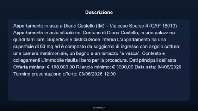 Immobile in asta di 83 m² in vendita a Diano Castello - Foto 3