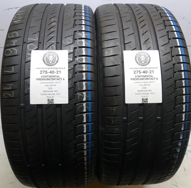 2 GOMME 275 40 21 CONTINENTAL A69217