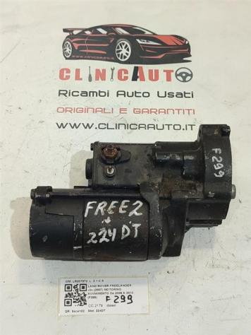 MOTORINO D' AVVIAMENTO LAND ROVER Freelander 3° Serie LR007372 224DT diesel 2179 (0611) - Foto 2
