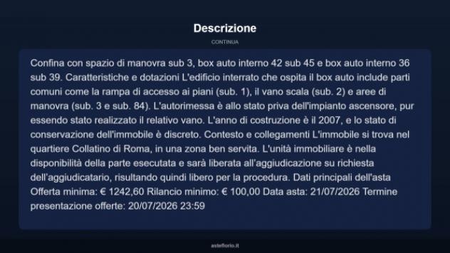 Immobile in asta di 18 m² in vendita a Roma - Foto 4