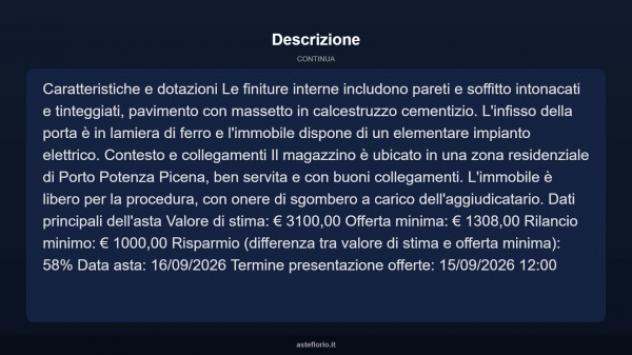 Immobile in asta di 14 m² in vendita a Potenza Picena - Foto 6