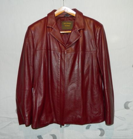 Giacca donna Alta Moda Firenze in pelle rossa 50