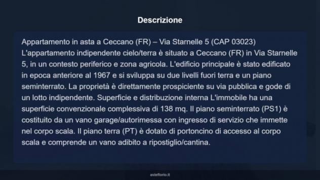 Immobile in asta di 138 m² con più di 5 locali e box auto in vendita a Ceccano - Foto 9