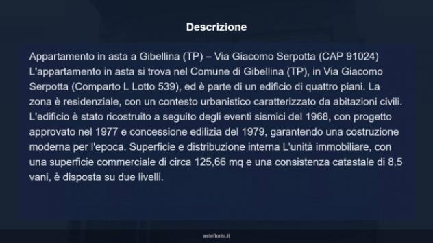 Immobile in asta di 125 m² con più di 5 locali in vendita a Gibellina - Foto 5