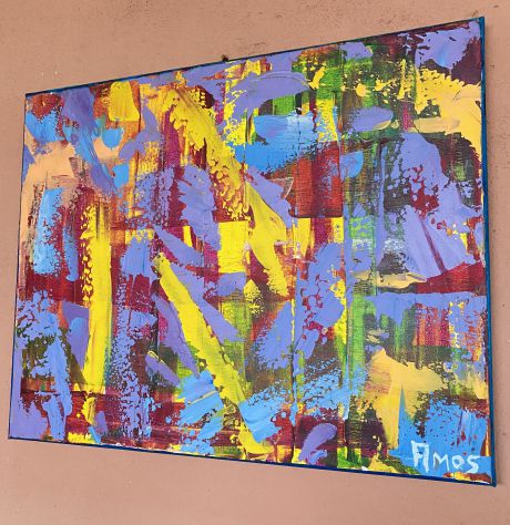 Quadro astratto dipinto a mano