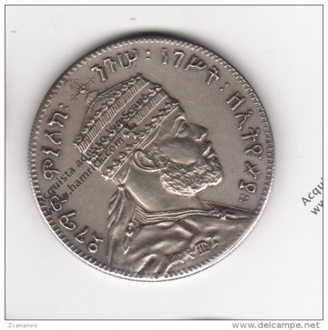 RIPRODUZIONE MONETA DELL'ETIOPIA MENELIK - MONETA FALSA -