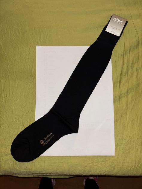 CALZE LUNGHE FINO AL GINOCCHIO NUOVE CON CARTELLINO UOMO IN COTONE FILO DI SCOZI - Foto 3