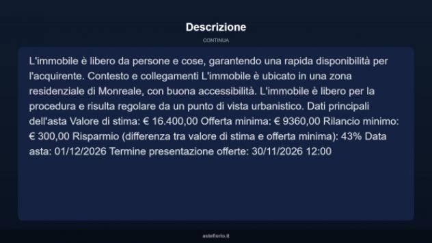 Immobile in asta di 51 m² in vendita a Monreale - Foto 15