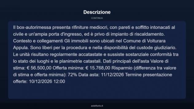 Immobile in asta di 169 m² con più di 5 locali e box auto in vendita a Volturara Appula - Foto 14