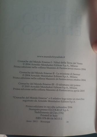 Le cronache del mondo emerso- I Trilogia completa - NUOVO - Foto 4