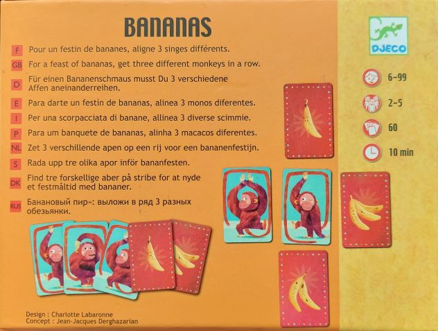 Gioco di strategia con carte BANANAS da 6 a 99 anni Ed.Djeco nuovo - Foto 2