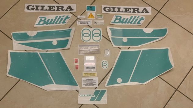 gilera bullit 1 serie verde kit adesivi