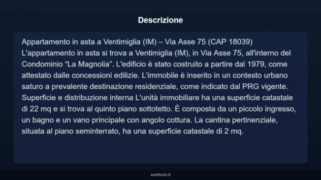 Immobile in asta di 22 m² in vendita a Ventimiglia - Foto 4