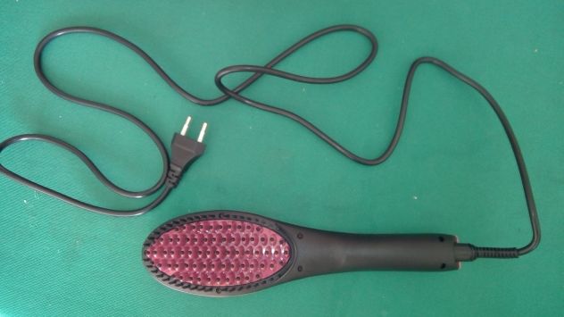spazzola per capelli lisciante elettrica piastra in ceramica ionica - Foto 2