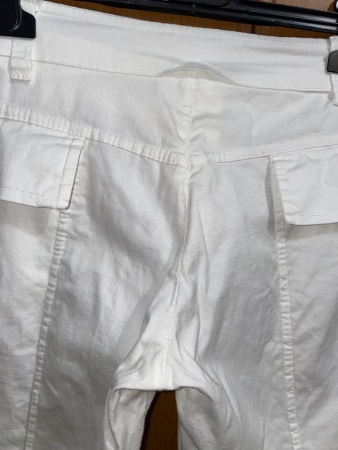 PANTALONI DA DONNA VINTAGE ESTIVI BIANCHI ELASTICIZZATI MESSI SOLO 2/3 VOLTE - Foto 10