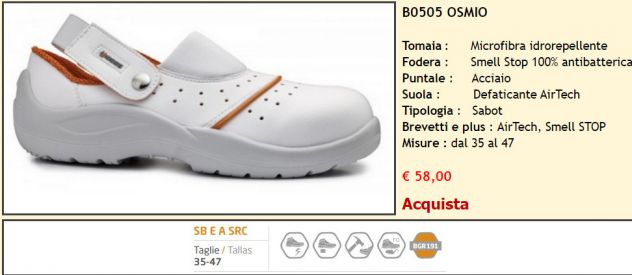ZOCCOLI SANITARI SUPERLEGGERI, SCARPE ANTINFORTUNISTICHE BIANCHE - Foto 3