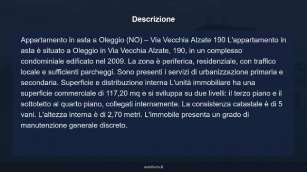 Immobile in asta di 117 m², box auto in vendita a Oleggio - Foto 6