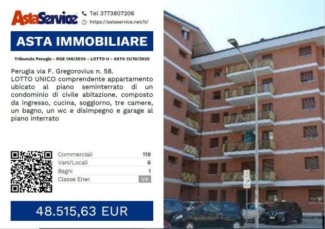 Tribunale Perugia - RGE 148/2024 - LOTTO U - Tribunale Perugia - RGE 148/2024 - LOTTO U - ASTA 13/10/2026