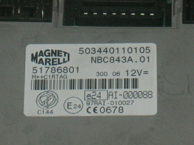 51786801 Body Computer Lancia Ypsilon con chiave 51786801 503440110105 - Foto 2