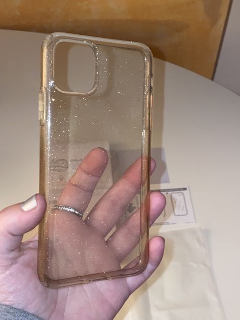COVER TRASPARENTE CON GLITTER/BRILLANTINI PER SMARTPHONE IPHONE 11 PRO MAX,SPIGE - Foto 3
