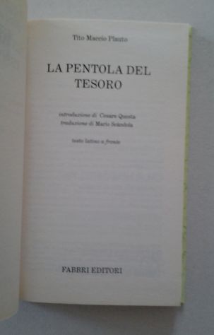 PLAUTO - La pentola del tesoro - Foto 2