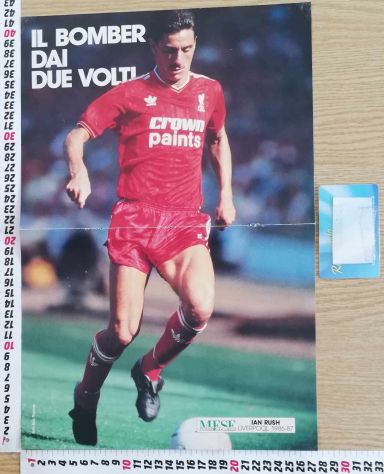 Poster Ian Rush del Guerin Sportivo con maglia Liverpool e Juventus - Foto 2