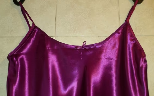 Camicia da notte fucsia di raso Tg.3 NUOVA - Foto 3