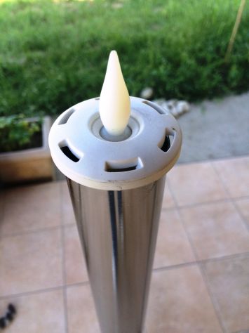 Due candelabri in acciaio a terreno - Foto 3