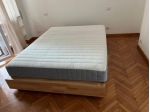 Letto matrimoniale con rete materasso e cassettoni 600