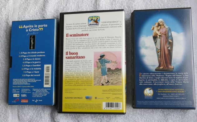 N° 3 VHS - MARIA CHIAMA - IL SEMINATORE E IL BUON SAMARITANO - - Foto 2