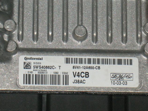 5WS40862CT ECU CENTRALINA FORD KUGA SID206 V4CB 8V41-12A650-CB 5WS40862C-T - Foto 2