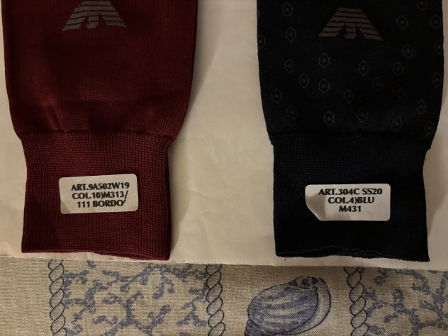 2PAIA CALZE NUOVE IN COTONE DA UOMO FIRMATE ORIGINALI EMPORIO ARMANI N’ 40-45 - Foto 6
