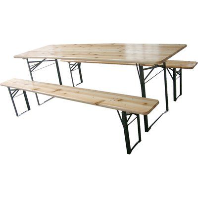 Set birreria tavolo e due panche 200x60cm h76cm