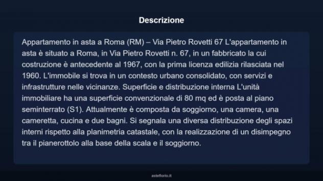 Immobile in asta di 80 m² in vendita a Roma - Foto 3