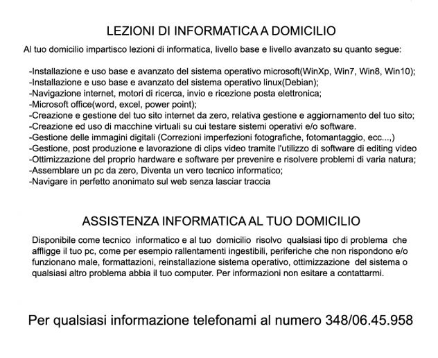 Insegnante informatica Modena