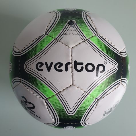 Pallone Da Calcio In Cuoio - Nuovo - Bianco e Verde - Size 5