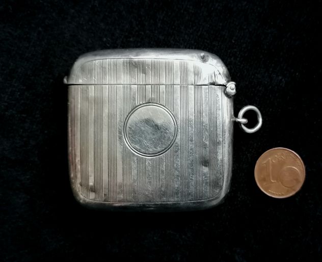 ANTICO PORTA-CERINI DA TASCA EPOCA EDOARDIANA IN ARGENTO PUNZONATO.